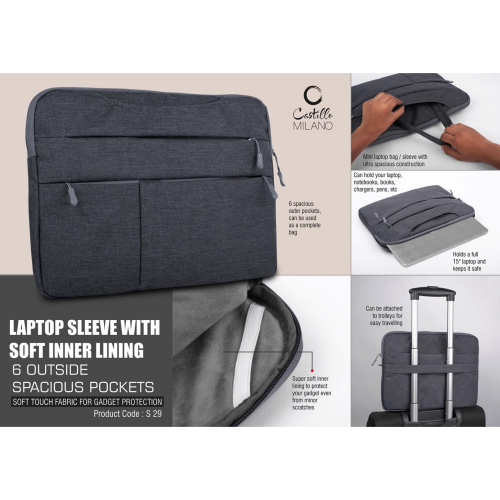 Laptop Sleeve With Soft Inner Lining