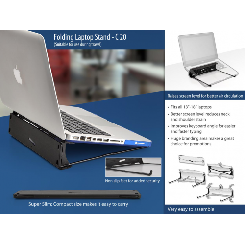 Folding laptop stand (suitable for travelling) - C20
