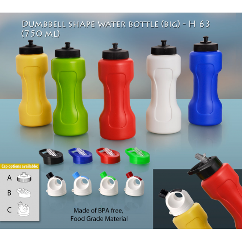 Dumbbell shape water bottle big (750 ml) - H63
