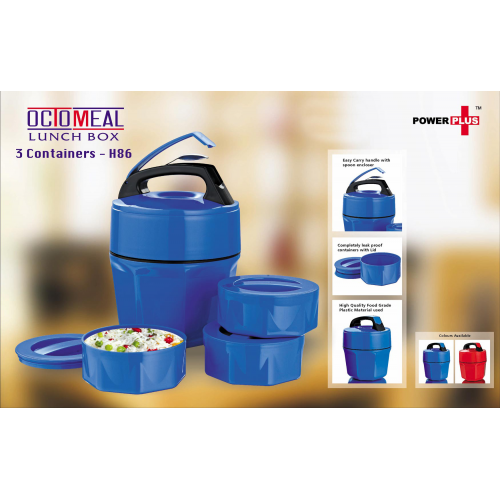 Octomeal Lunch box | 3 containers (plastic) - H86