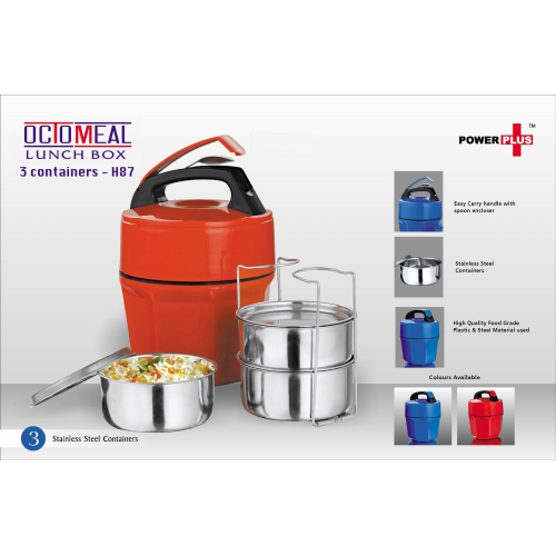 Octomeal Lunch box 3 containers (steel) - H87