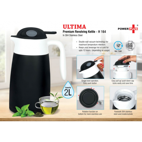 Ultima: Premium revolving kettle in stainless steel-H164