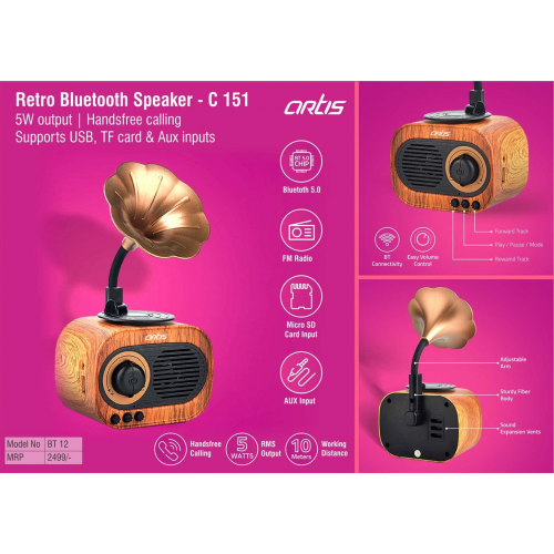 Artis Retro Bluetooth speaker - C151