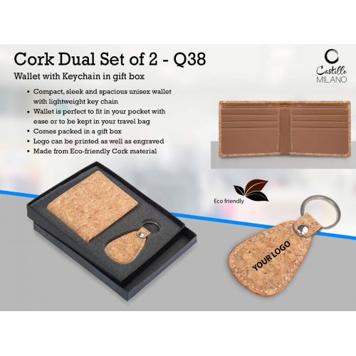 Cork Dual Set: Wallet with Keychain - Q38