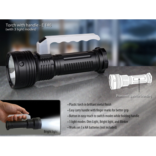 Torch with handle (3 light modes) - E146