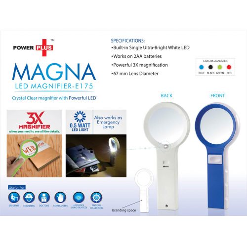 Power Plus Magna: Magnifier With Lamp Function - E175