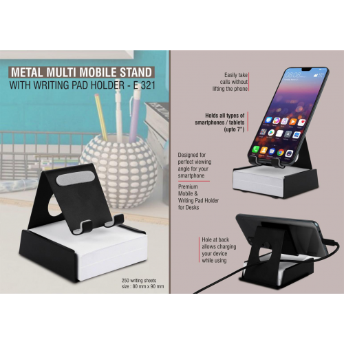 Metal mobile stand with writing pad holder 250 writing sheets included - E321