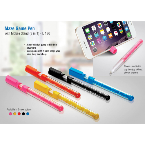 Maze game pen with mobile stand (3 in 1) - L136