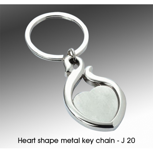 Heart shape metal keychain - J20