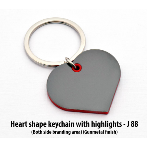 Heart shape keychain with highlights - J88