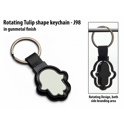 Rotating Tulip Shape Keychain - J98