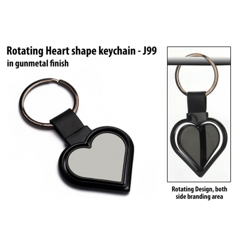 Rotating Heart shape keychain - J99