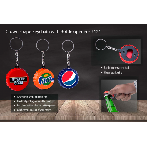Crown shape keychain with Bottle opener - J121