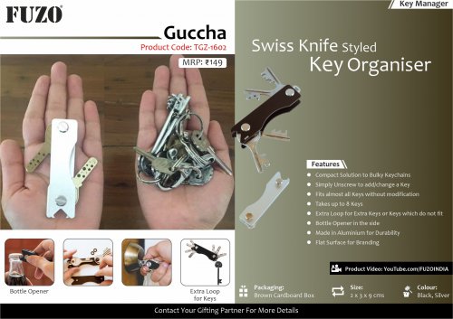 Fuzo Guccha Swiss Knife Styled Key Organiser