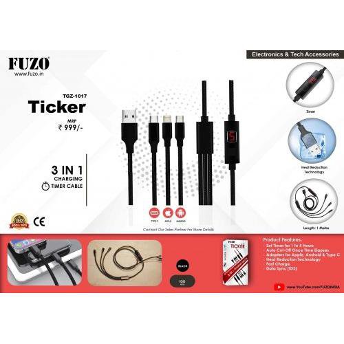Fuzo Ticker 3 in 1 charging timer cable