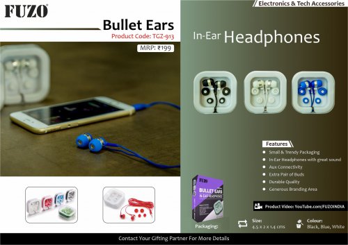 Fuzo Bullet Ears In-Ear Headphones
