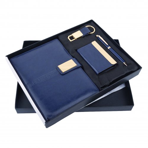 Blue Saffire 4 in 1 Diary Pen Card holder and Keychain set