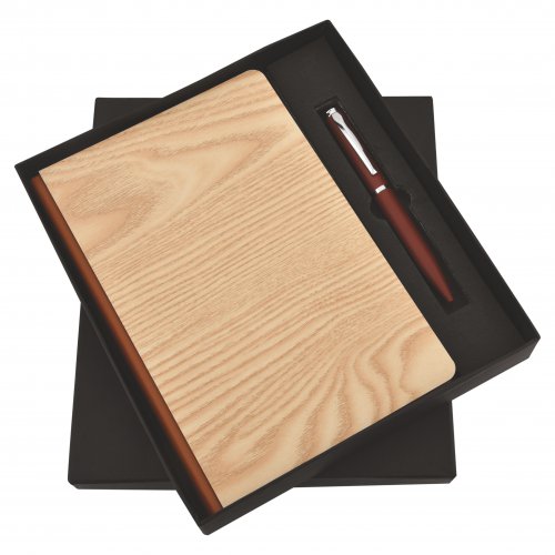 Light wood Diary and Pen set