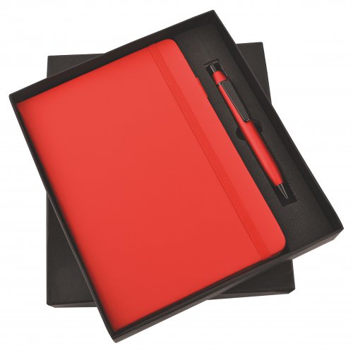 Red Elastic Diary and Pen set