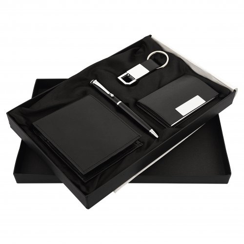Estilo 4 in 1 Pen cardholder Keychain and wallet set Black