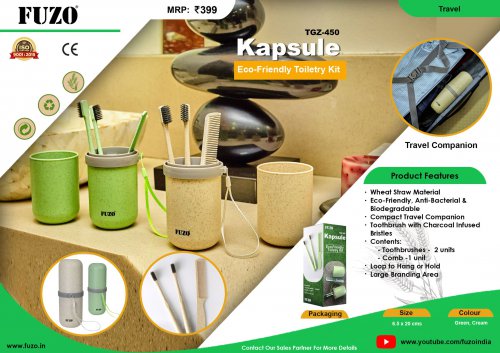 Fuzo Kapsule - Eco Friendly toiletry kit