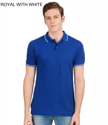 AWG Green Polo Royal Blue with white tip
