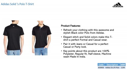 Adidas Black T shirt B30903