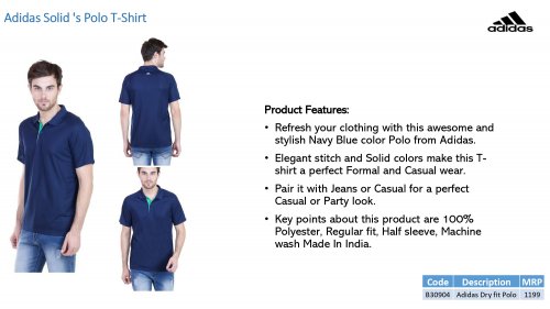 Adidas Navy Blue T shirt B30904