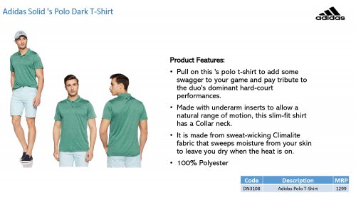 Adidas Dry fit T shirt Green Melange DN3108