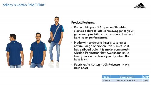 Adidas Striped Navy Blue T shirt BS0699
