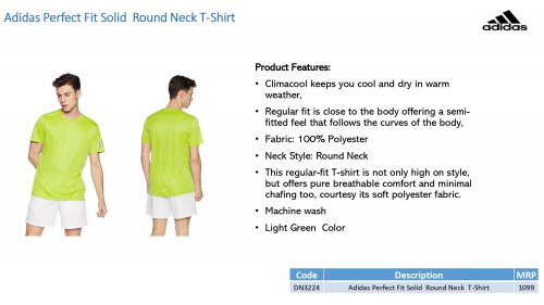 Adidas round neck T shirt DN3224