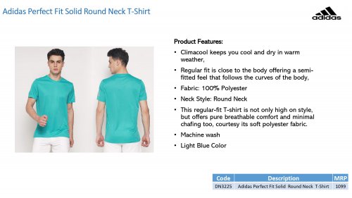 Adidas round neck T shirt DN3225