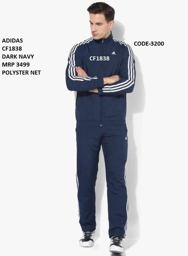 Sports Adidas Navy Blue Polyester Net Tracksuits CF1838