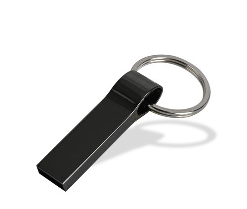 Black Metal Key Ring Pendrive CSM106