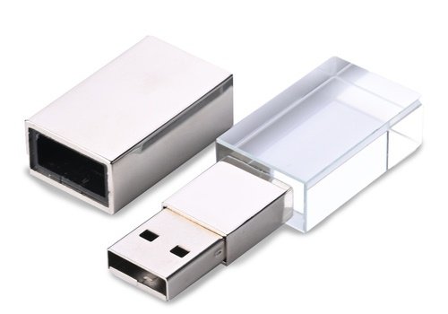 Crystal USB Pendrive Shell with LED CSC403