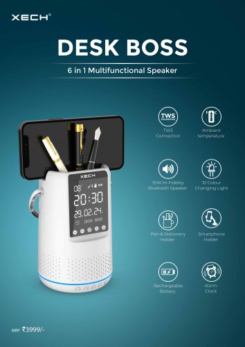 XECH Desk Boss 6 in 1 multifunctional Speaker with wirelesss charger