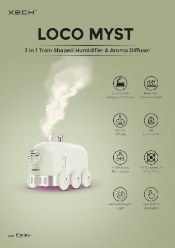 Loco Myst 3 in 1 Train shaped humidifier & Arom Defuser