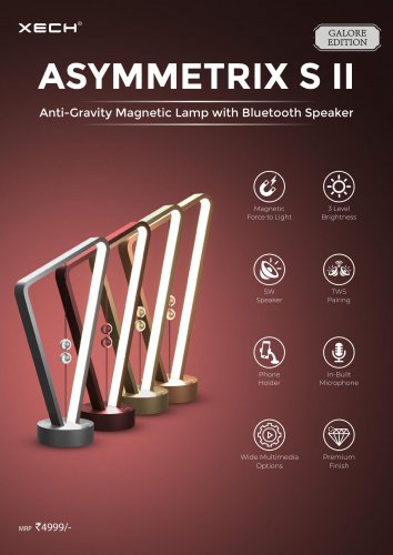 XECH Asymmetrix S II (Galore Edition) anti gravity magnetic lamp with bluetooth speaker