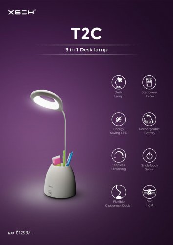 XECH T2C 3 in 1 Desk Lamp