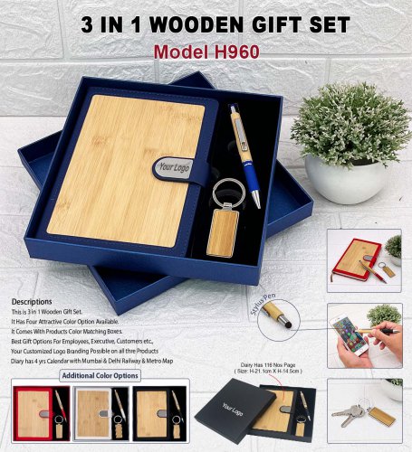 3 in 1 Wooden Gift set H-960