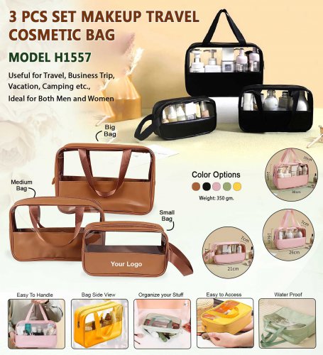 3 Pcs Set Makeup Cosmetic Bag H-1557
