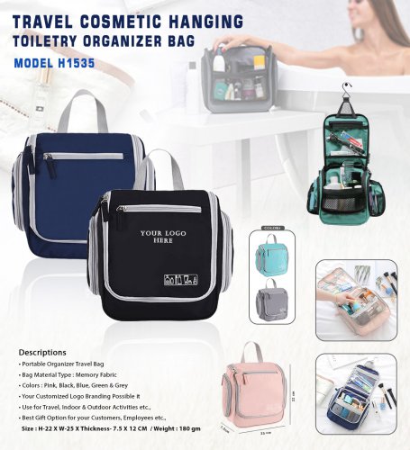 Travel Cosmetic Hanging Toiletry Organizer bag H-1535