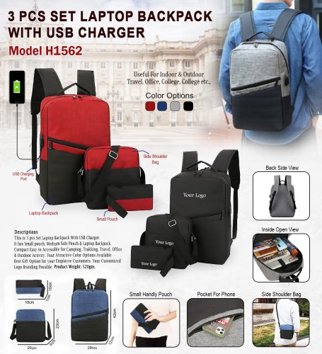 Laptop Backpack with USB charging point H-1562