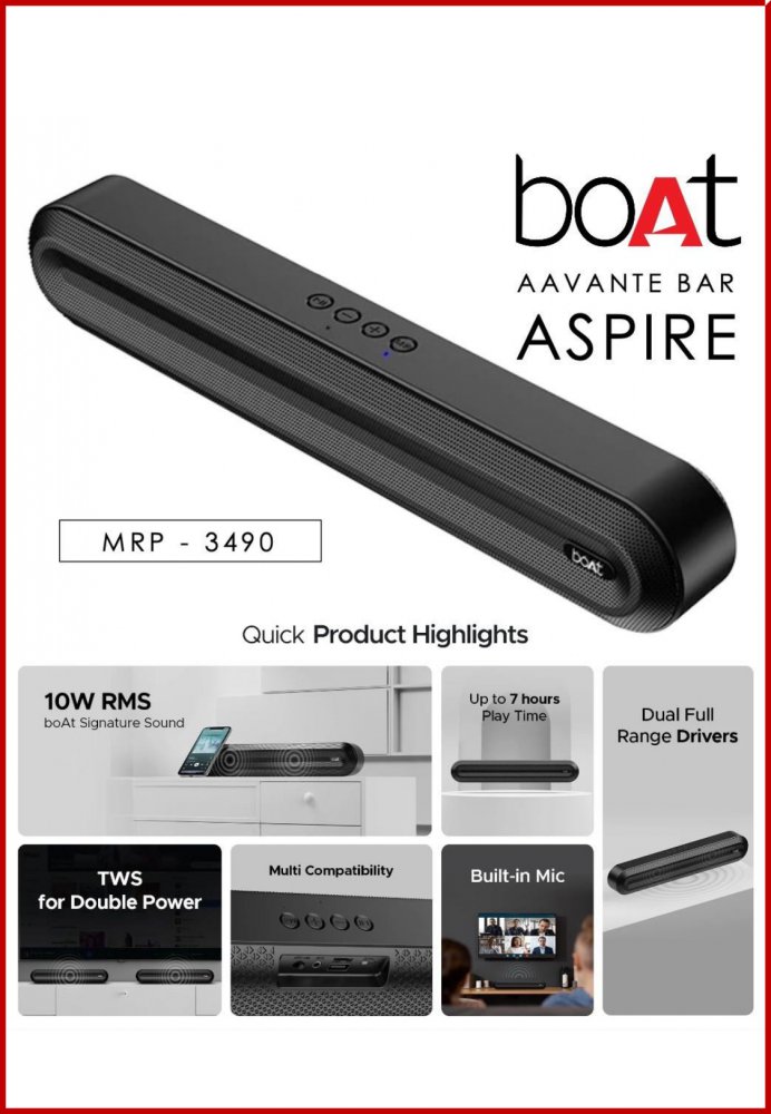 boAt Avante Aspire bluetooth soundbar