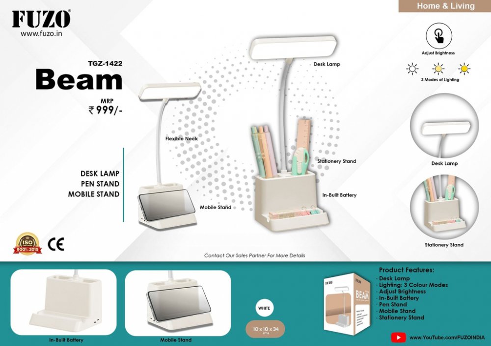 Fuzo Beam Desk Lamp, Pen Stand, Mobile Stand TGZ-1422