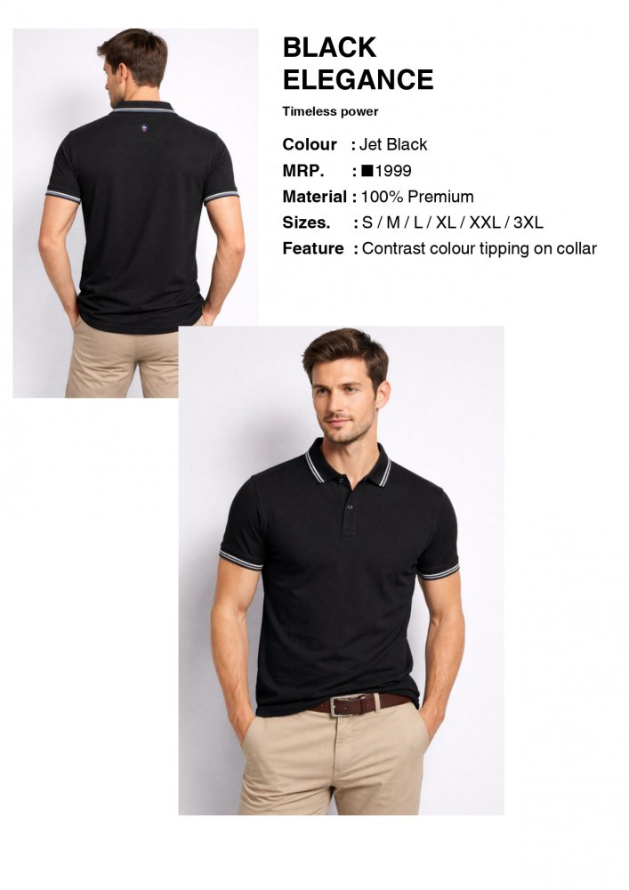 Louis Philippe T shirt Black