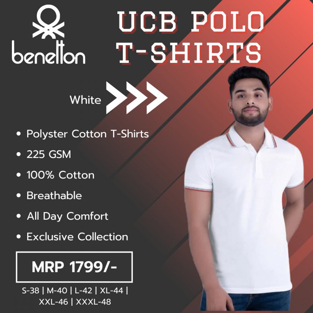 United colors of benetton T shirt Polyster cotton white