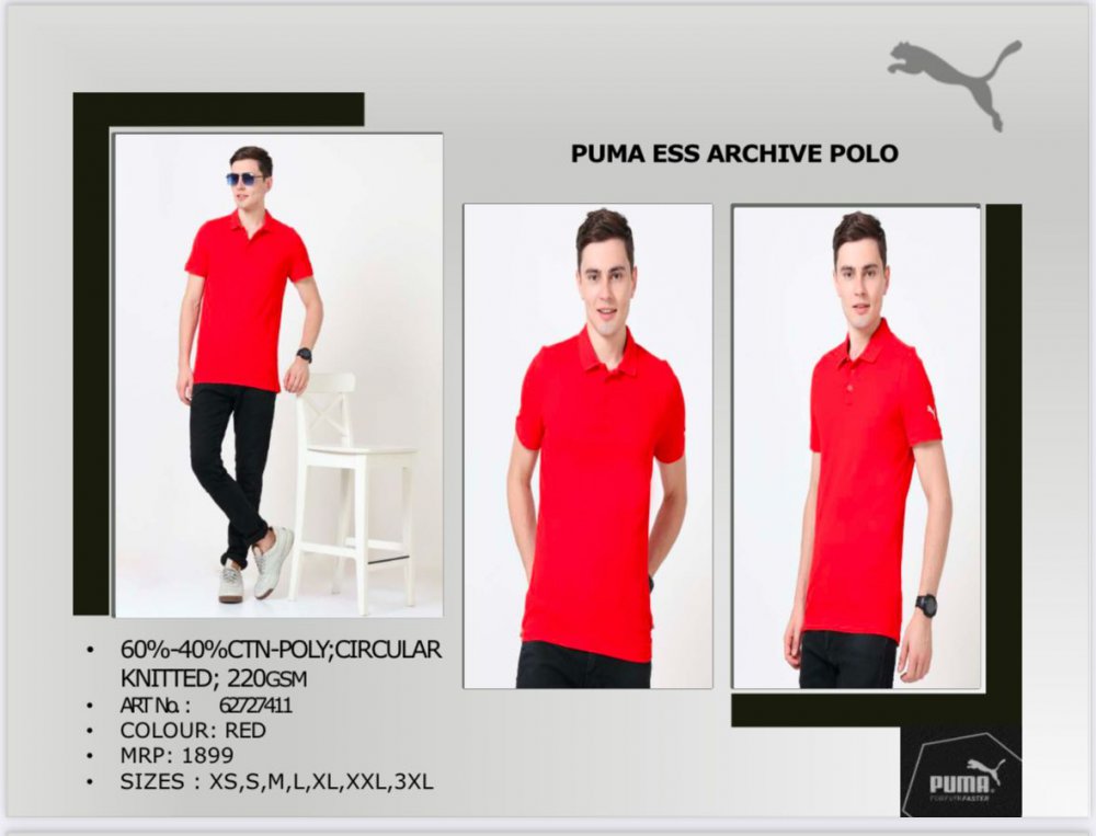 Puma Polo T shirt Red