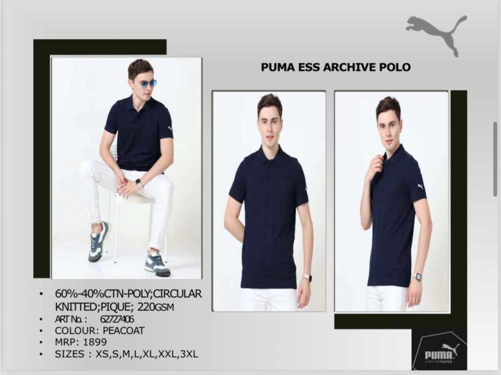 Puma Polo T shirt Peacoat