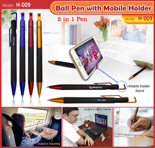 Ball Pen With Mobile Stand H-009
